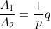 \frac{A_1}{A_2}=\frac pq