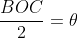 \frac{BOC}{2}=\theta