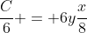 \frac{C}{6} = 6y\frac{x}{8}