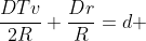 \frac{DTv}{2R}+\frac{Dr}{R}=d 