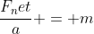 \frac{F_net}{a} = m