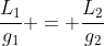 \frac{L_1}{g_1} = \frac{L_2}{g_2}