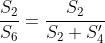 \frac{S_2}{S_6}=\frac{S_2}{S_2+S'_4}