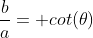 \frac{b}{a}= cot(\theta)