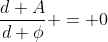 \frac{d A}{d \phi} = 0