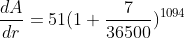 \frac{dA}{dr}=51(1+\frac{7}{36500})^{1094}