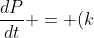 \frac{dP}{dt} = (k~cos(t))P