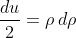 \frac{du}{2}=\rho\,d\rho
