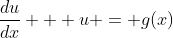 \frac{du}{dx} + u = g(x)