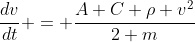 \frac{dv}{dt} = \frac{A C \rho v^2}{2 m}