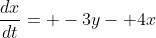 \frac{dx}{dt}= -3y- 4x