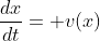 \frac{dx}{dt}= v(x)