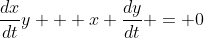 \frac{dx}{dt}y + x \frac{dy}{dt} = 0