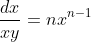 \frac{dx}{xy}=nx^{n-1}