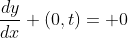 \frac{dy}{dx} (0,t)= 0