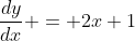 \frac{dy}{dx} = 2x+1