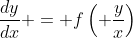 \frac{dy}{dx} = f\left( \frac{y}{x}\right)