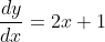 \frac{dy}{dx}=2x+1
