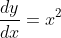 \frac{dy}{dx}=x^{2}