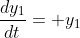 \frac{dy_1}{dt}= y_1