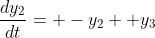 \frac{dy_2}{dt}= -y_2+ y_3