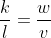 \frac{k}{l}=\frac{w}{v}