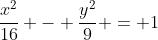 \frac{x^2}{16} - \frac{y^2}{9} = 1
