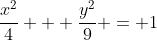 \frac{x^2}{4} + \frac{y^2}{9} = 1