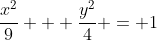 \frac{x^2}{9} + \frac{y^2}{4} = 1