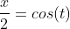 \frac{x}{2}=cos(t)