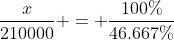 \frac{x}{210000} = \frac{100\%}{46.667\%}
