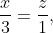\frac{x}{3}=\frac{z}{1},~y=-2