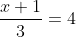 \frac{x+1}{3}=4