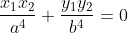 \frac{x_1x_2}{a^4}+\frac{y_1y_2}{b^4}=0