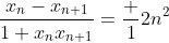 \frac{x_n-x_{n+1}}{1+x_nx_{n+1}}=\frac 1{2n^2}