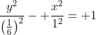 \frac{y^2}{\left(\frac{1}{6}\right)^2}- \frac{x^2}{1^2}= 1