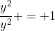 \frac{y^2}{y^2} = 1