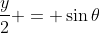 \frac{y}{2} = \sin\theta