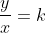\frac{y}{x}=k