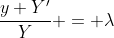 \frac{y Y'}{Y} = \lambda