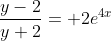 \frac{y-2}{y+2}= 2e^{4x}