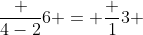 \frac {4-2}{6} = \frac {1}{3} 