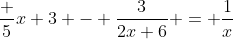 \frac {5}{x+3} - \frac{3}{2x+6} = \frac{1}{x}