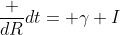 \frac {dR}{dt}= \gamma I