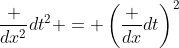 \frac {dx^2}{dt^2} = \left({\frac {dx}{dt}}\right)^2