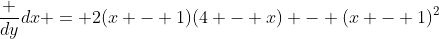 \frac {dy}{dx} = 2(x - 1)(4 - x) - (x - 1)^2