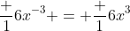 \frac 16x^{-3} = \frac 1{6x^3}