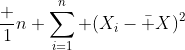 \frac 1n \sum_{i=1}^n (X_i-\bar X)^2