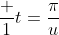 \frac 1t=\frac{\pi}{u}