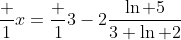 \frac 1x=\frac 13-2\frac{\ln 5}{3 \ln 2}